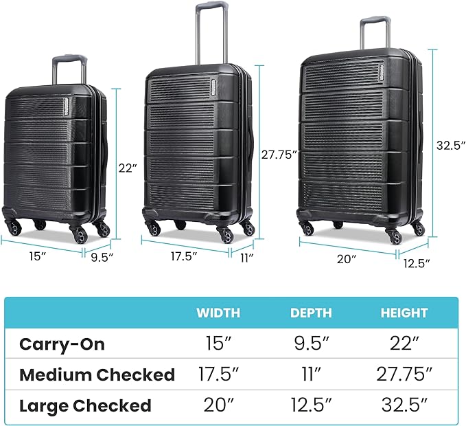 American Tourister Stratum 2.0 Expandable Hardside Luggage with Spinner Wheels, Soft Coral, Carry-on