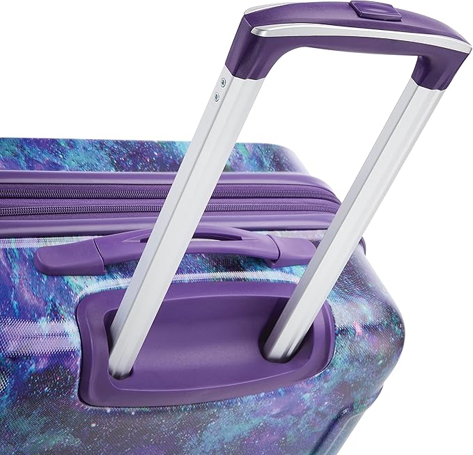 American Tourister Moonlight Hardside Expandable Luggage with Spinner Wheels, Cosmos, Checked-Large 28-Inch