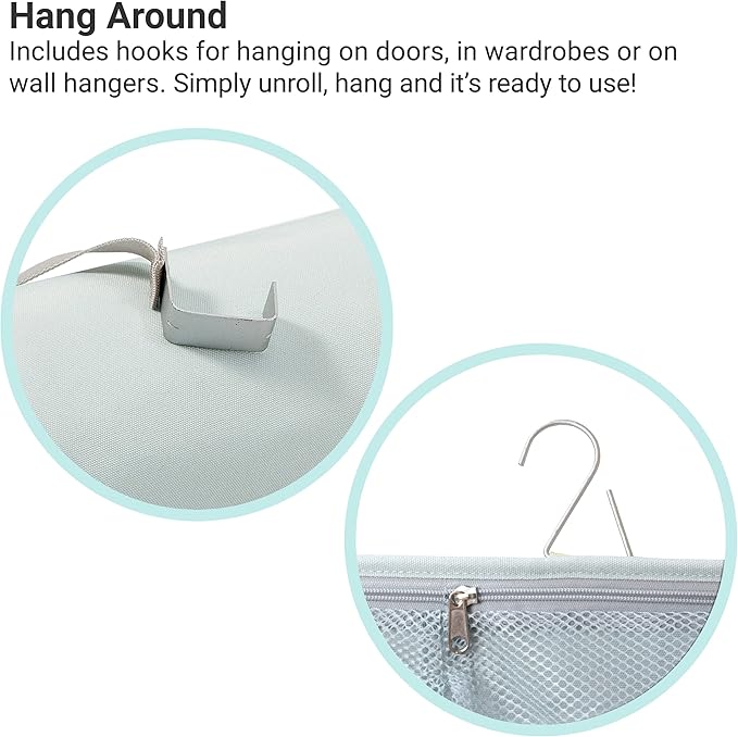 BabyToLove Crib & Caddy Organizer | Portable Hanging Storage for Baby Essentials | Nursery or Travel Use | Green Tropic