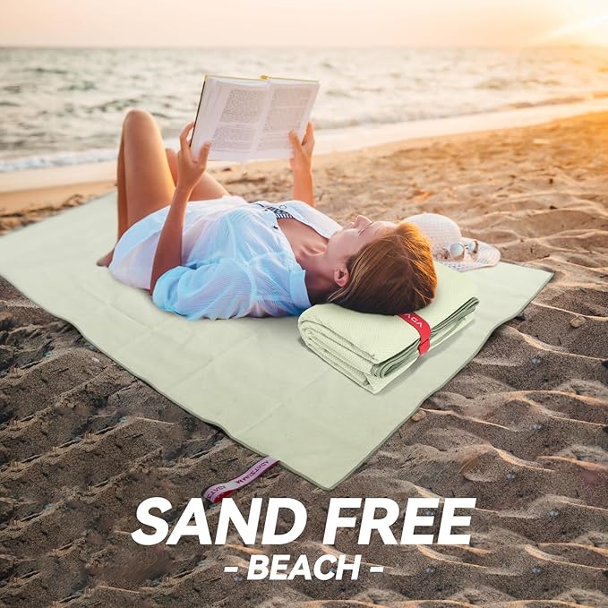 Microfiber Towel Large for Beach, Travel, Swimming, Bath, Pool–Quick Dry, Ultra Compact, Sand Free, Lightweight & Super Absorbent(Light Yellow,60x30 in)