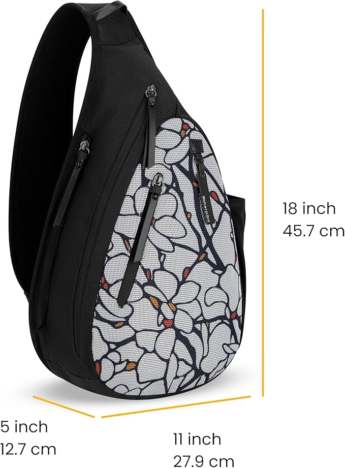 Sherpani Esprit, Anti Theft Sling Bag, Sling Backpack, 10L Travel Bag, Crossbody Backpack, Travel Gift for Women, Fits 10 Inch Tablet (Sakura)