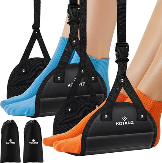 Adjustable Foot Hammock for Plane Travel – Airplane Foot Rest for Long Flight – Leg Hammock for Travel, Desk Leg Foot Hammock for Office and Airplane Essentials Accessories