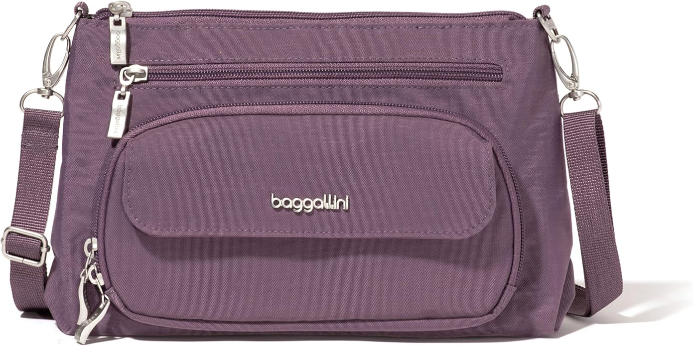 Baggallini Original Everyday 11x7.5 Crossbody Bags Rfid Protected Lightweight Nylon Zippered Travel Purse