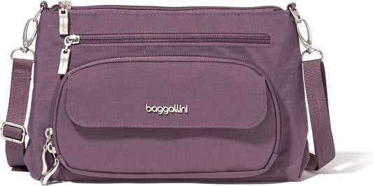 Baggallini Original Everyday 11x7.5 Crossbody Bags Rfid Protected Lightweight Nylon Zippered Travel Purse