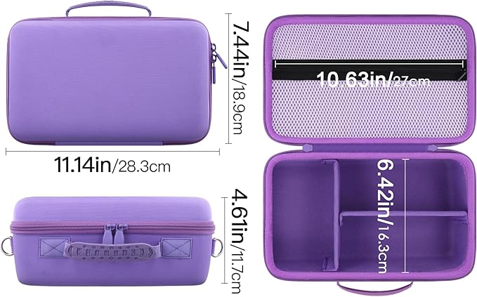 Camera Case Compatible with Canon EOS Rebel T7 / T100 / R50 / R100 / R5 / R6 Mark II / 90D DSLR Camera with 18-55mm Lens,Sony,Nikon DSLR Camera Protective Case with Shoulder Strap (Purple Case)