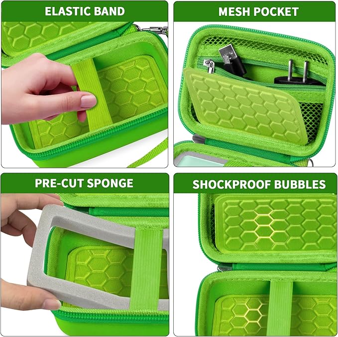 Comecase Carrying & Protective Case for Digital Camera, for CAMKORY/for Kodak Pixpro/for Canon PowerShot ELPH 180/190 / for Sony DSCW800 DSCW830 Cameras for Travel - Grass Green