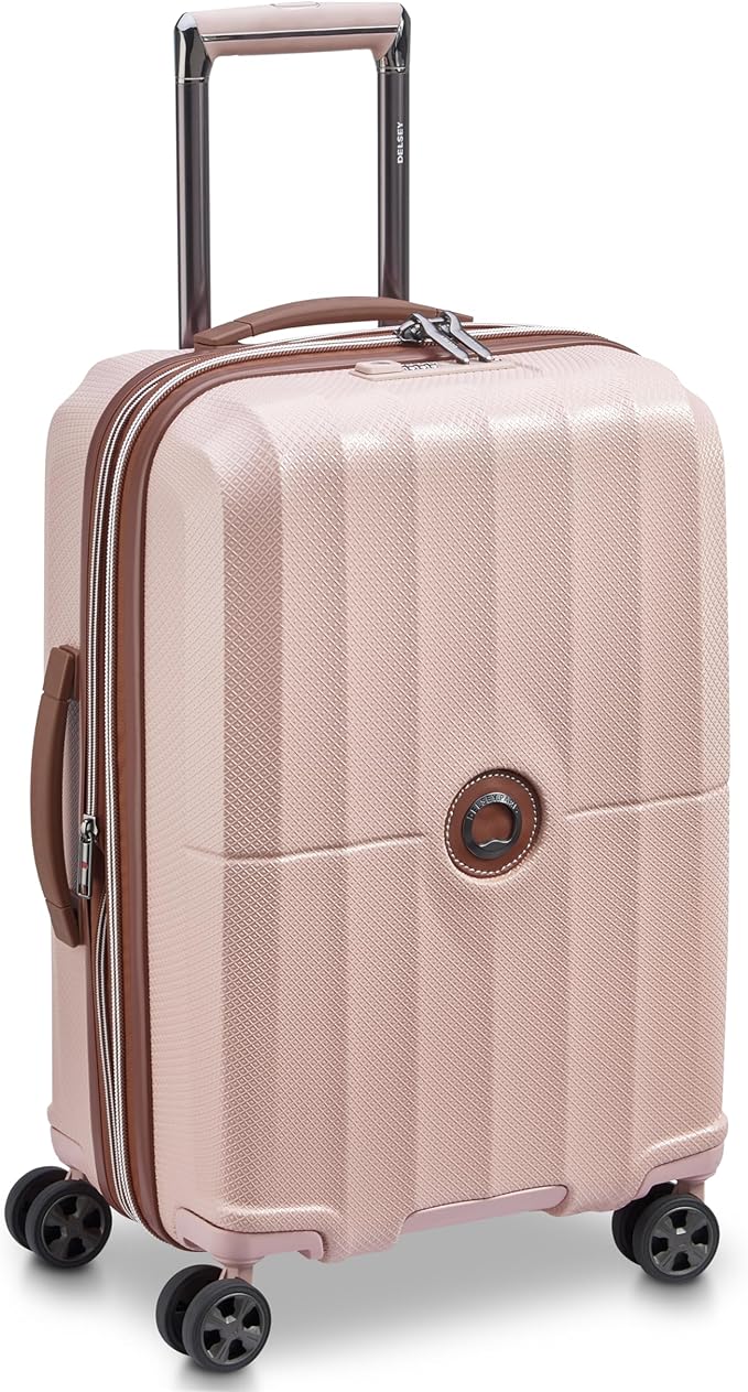 DELSEY PARIS Carrousel Hardside Expandable Luggage with Spinner Wheels, Pink, Carry-on 21 Inch