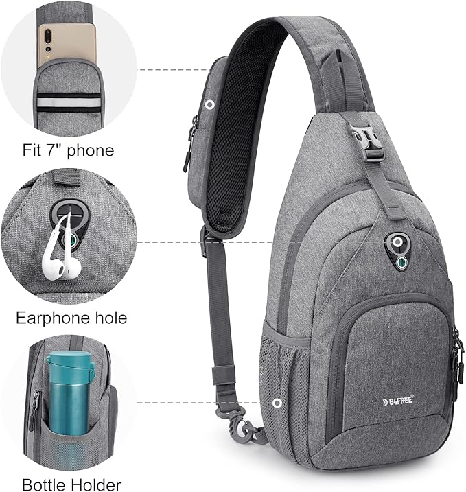 G4Free RFID Sling Bag Crossbody Backpack Small Chest Shoulder Bag Hiking Outdoor