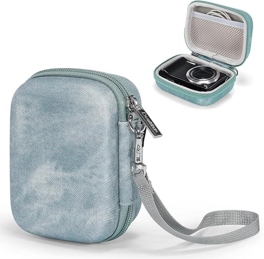 Cwatcun Carrying & Protective Case for Digital Camera, Small Camera Pouch for AbergBest 2.7" LCD Kodak Pixpro/Canon PowerShot ELPH 180/190 / DSCW830 Travel Cameras, Waterproof Shockproof Case，Grey