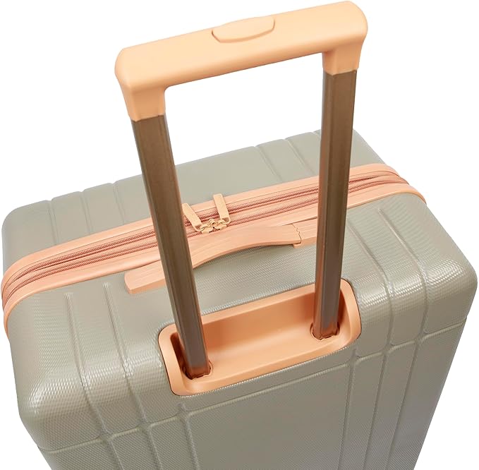 Dockers Hooper Hardside Expandable 8-Wheel Spinner Travel Checked Luggage, 3-Piece Set, Timberwolf