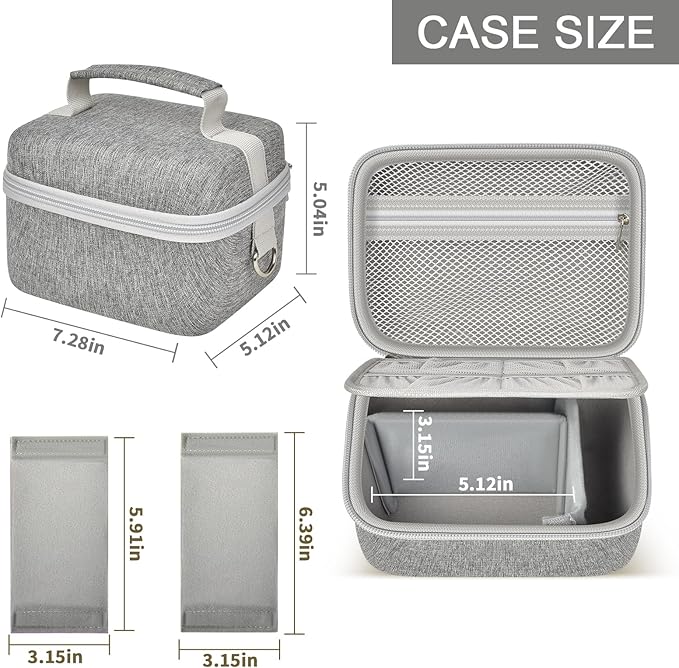 ANKHOH Vlogging Camera Case for Duluvulu/for Zostuic/for YIGLLO/for Gavonde/for Canon/for Kodak Pixpro Digital 4K 5K Camera Carrying Travel Bag for SD Cards, Accessories(Box Only)(Grey)