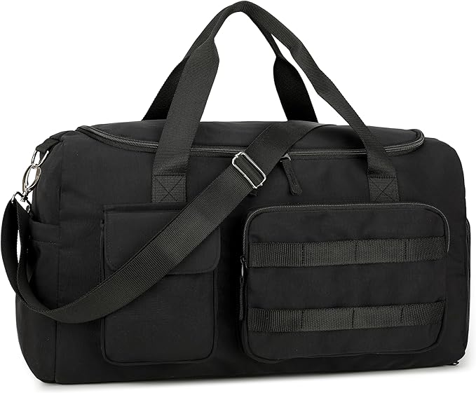 Gym Bags for Women & Men - Lightweight Travel Duffle Bag with Shoes Compartment & Wet Pocket, Durable Carry-on Weekend Bag, Medium