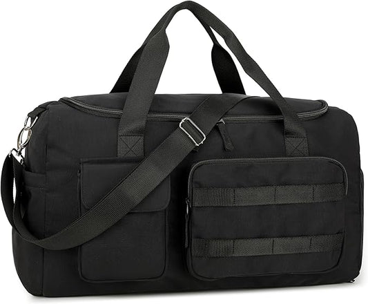 Gym Bags for Women & Men - Lightweight Travel Duffle Bag with Shoes Compartment & Wet Pocket, Durable Carry-on Weekend Bag, Medium