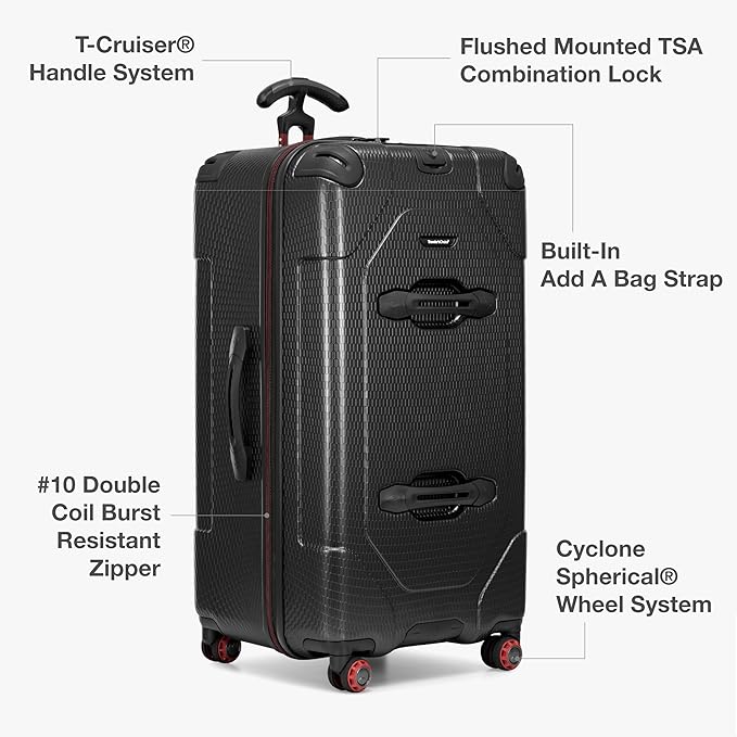 Traveler's Choice Maxporter II Polycarbonate Hardside Trunk with Spinner Wheels, Black, 31-Inch Trunk | Luggage, Spinner, Trunk