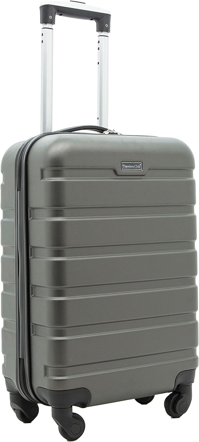 Travelers Club Harper Luggage, Charcoal, 22-Inch Carry-On