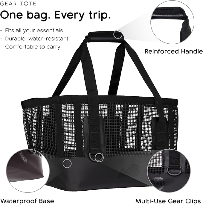 MISSION Boat Gear CASSI Heavy-Duty Outdoor Tote and Waterproof Marine-Grade Mesh Boat Bags