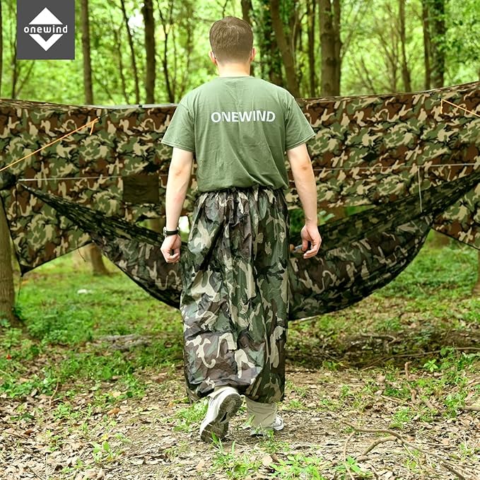 onewind Rain Skirt, Half Poncho Waterproof Ultralight Nylon Rain Kilt Windproof Rainwear Liner for Riding Camping Hiking