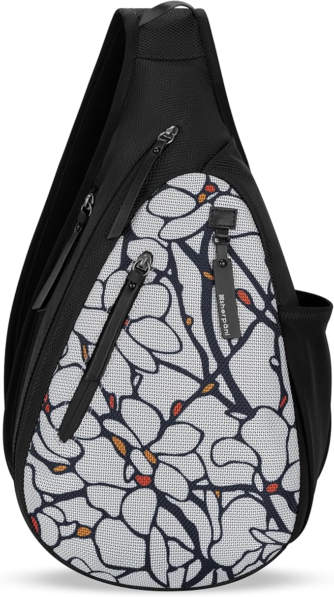 Sherpani Esprit, Anti Theft Sling Bag, Sling Backpack, 10L Travel Bag, Crossbody Backpack, Travel Gift for Women, Fits 10 Inch Tablet (Sakura)