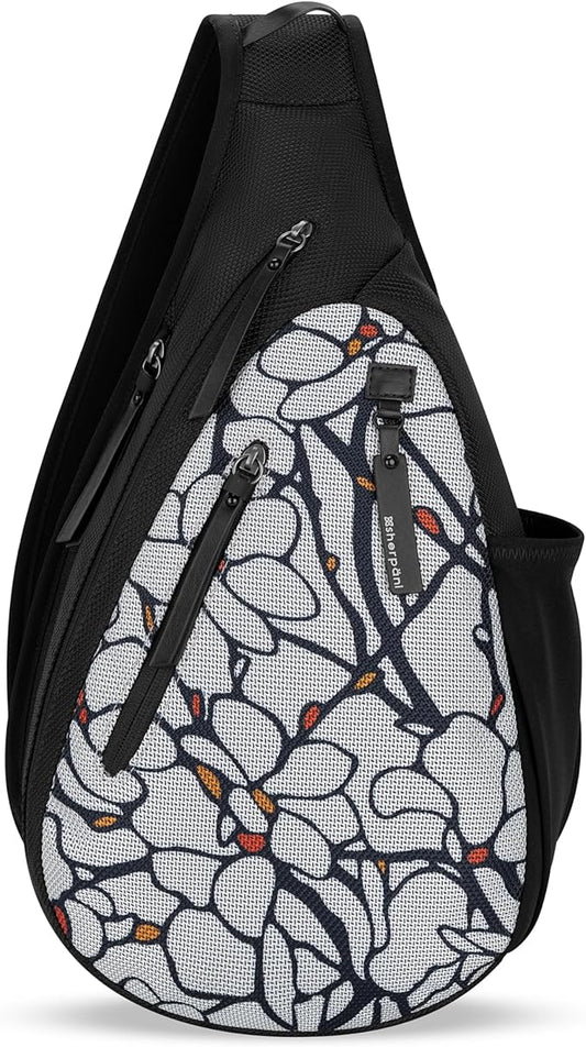 Sherpani Esprit, Anti Theft Sling Bag, Sling Backpack, 10L Travel Bag, Crossbody Backpack, Travel Gift for Women, Fits 10 Inch Tablet (Sakura)
