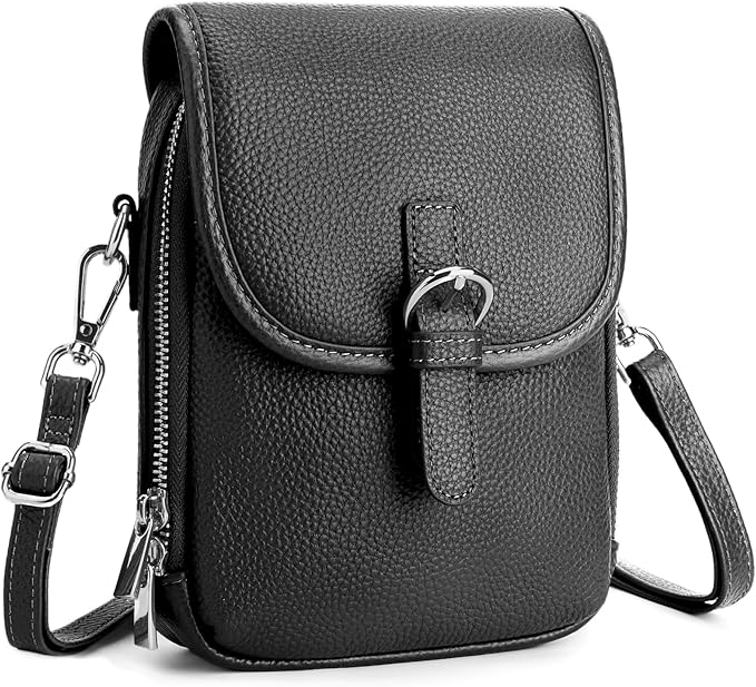 befen Genuine Leather Small Crossbody Bags for Women Cross Body Bag Purses Cell Phone Purse for Travel with RFID Card Slots