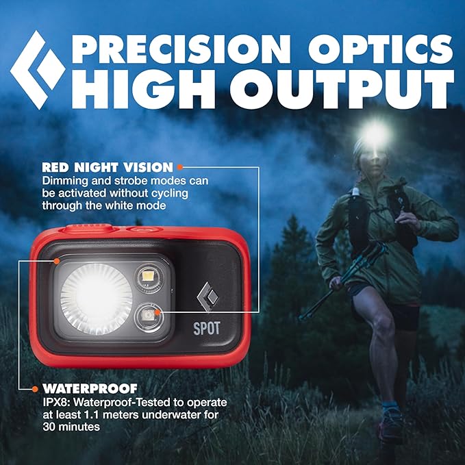 BLACK DIAMOND Spot 400 Headlamp | 400 Lumens Brightness, Dimmable | Waterproof & Durable | 3X AAA Battery Operated (Included) | Octane