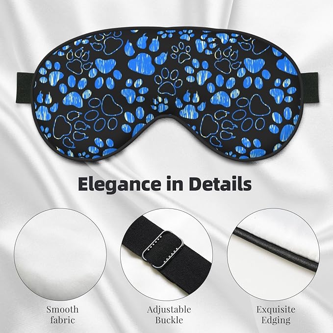 Dog Paw Sleep Mask Breathable Soft Eye Mask for Sleep for Women Men Lightweight Eye Cover for Travel, Night Work, Nap, Office