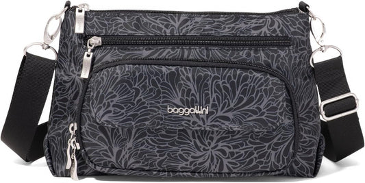 Baggallini Original Everyday 11x7.5 Crossbody Bags Rfid Protected Lightweight Nylon Zippered Travel Purse