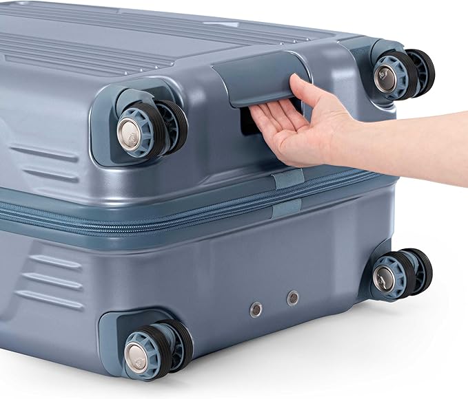 Traveler's Choice Ultimax II Polycarbonate Hardside Luggage with Spinner Wheels, Teal, 25-Inch Medium Luggage