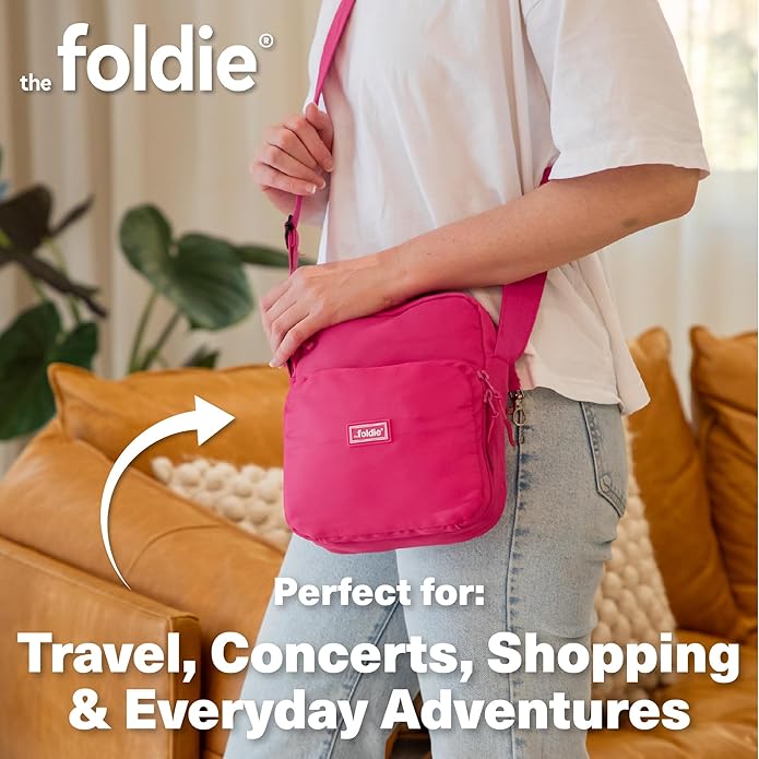 The Foldie Foldable Sling Bags for Women - Anti-theft Crossbody Bags with RFID Protection - Water Repellent Crossover Bag