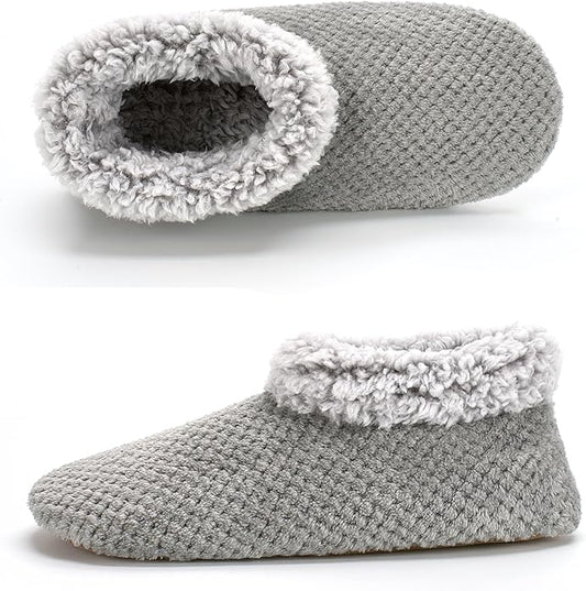 Cozylook Fuzzy Slippers for Women Indoor, Warm Bedroom Slip On Shoes, Winter Fluffy House Socks with Grippers, Cozy Christmas Gifts Unique