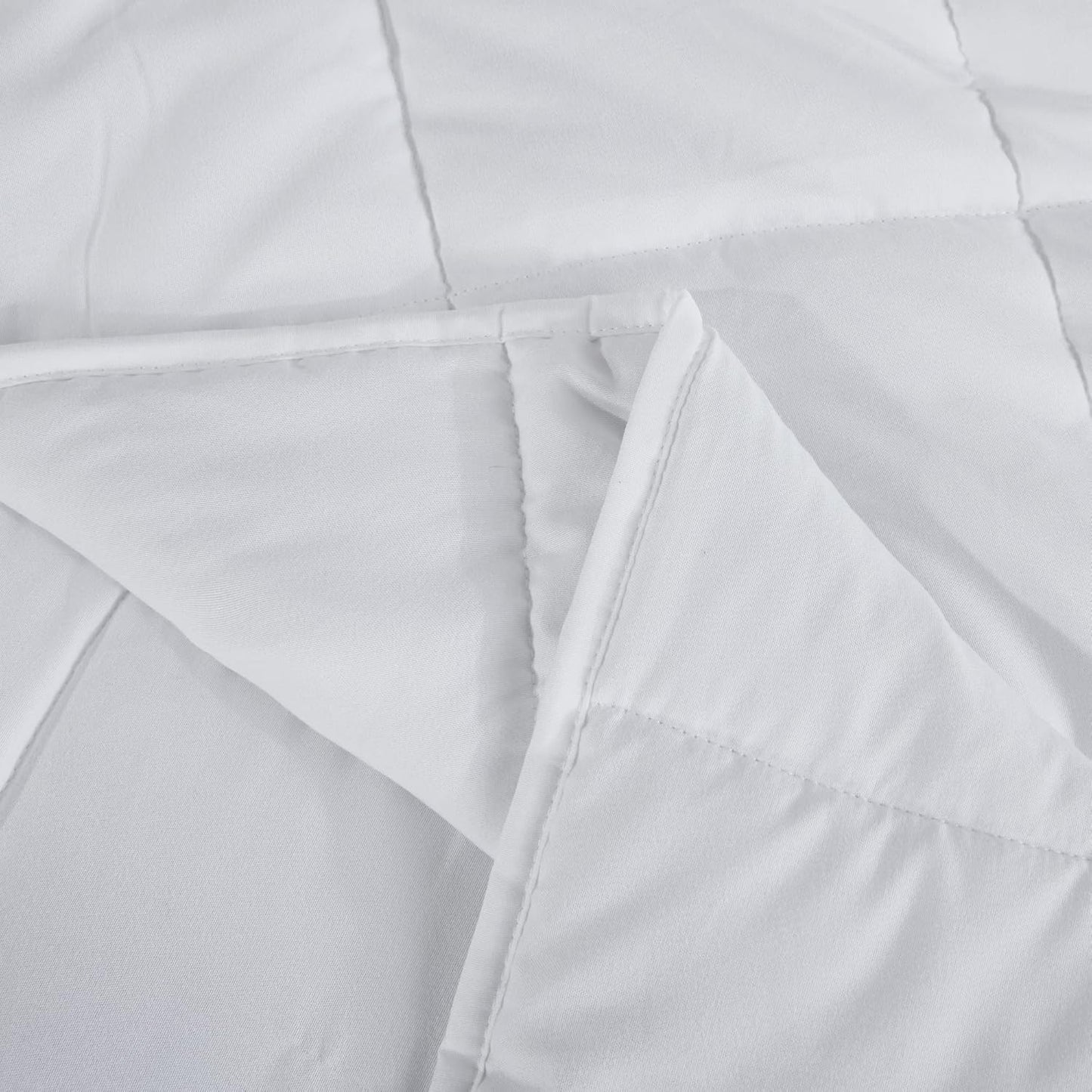 L'AGRATY Weighted Blanket - 48"x72" 15lbs Cooling Breathable Heavy Blanket Microfiber Material with Glass Beads Big Blanket for Adult All-Season Summer Fall Winter Soft Thick Comfort Blanket