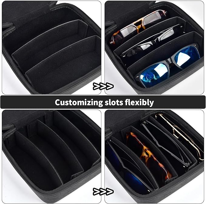 Travel Sunglass Organizer Case for Quay Polarized Sunglasses Men Women, Trendy Glasses Storage Box (Bag Only)