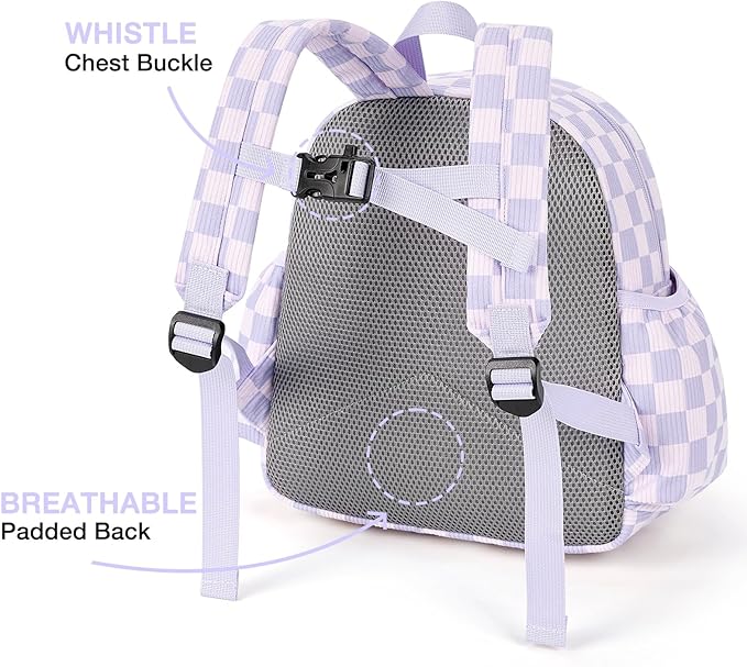 STEAMEDBUN Corduroy Toddler Backpack for Girls 2-4: Kids backpack for Boys Girls - 12 inch Preschool Kindergarten Backpacks - Checkerboard