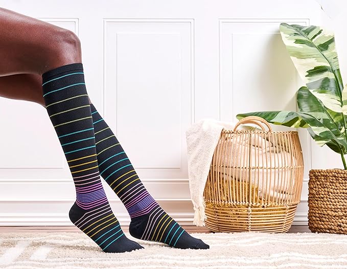 Nurse Mates Women's Calf Socks | 12-14 mmHg Compression | Superior Support & Comfort | 1 Pair