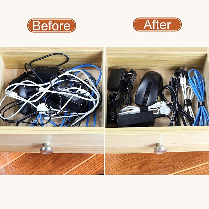 120PCS 6 Inch Cable Ties Reusable Multi-Purpose Wire Ties Cord Organizer Adjustable Cable Management 5 Colors (Pack of 2)