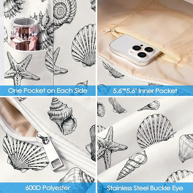 Pleneal Beach Bags For Women - Large Beach Bags with Zipper Waterproof Sandproof Swim Pool Beach Bag