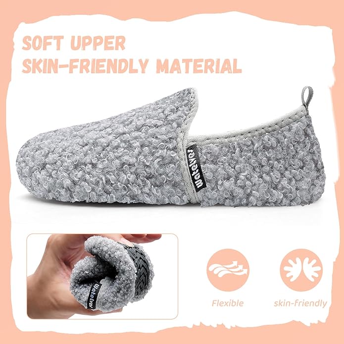 WateLves Kids Toddler Slippers Girls Boys Slip on House Shoes Lightweight Anti Slip Sock Slippers Winter Indoor Outdoor Walking Shoes