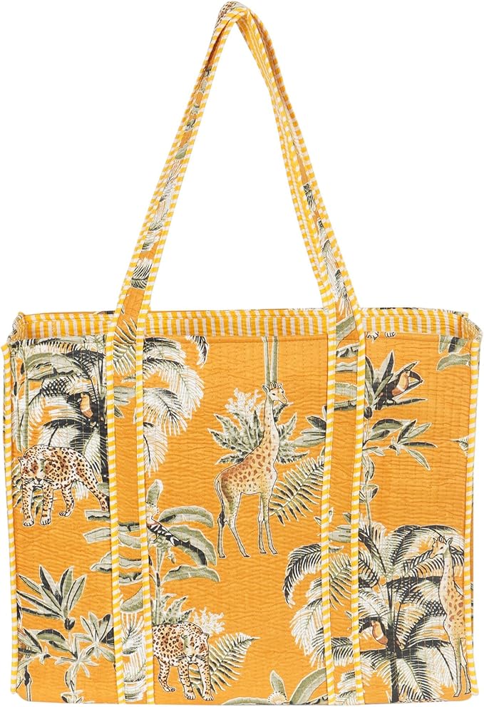 Marubhumi Women Lightweight Travel Bag Purse Cotton Shoulder Tote Bag For Shopping Grocery & Beach Bag