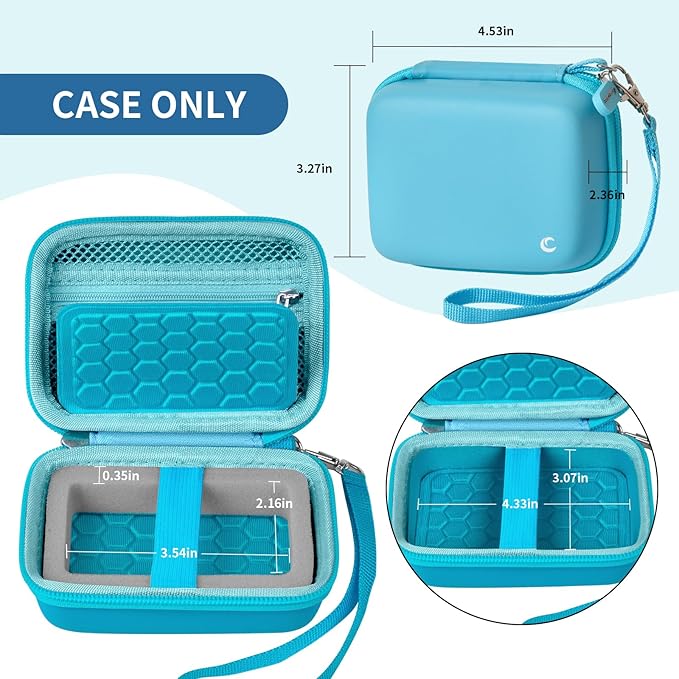 Comecase Carrying & Protective Case for Digital Camera, for CAMKORY/for Kodak Pixpro/for Canon PowerShot ELPH 180/190 / for Sony DSCW800 DSCW830 Cameras for Travel - Sky Blue