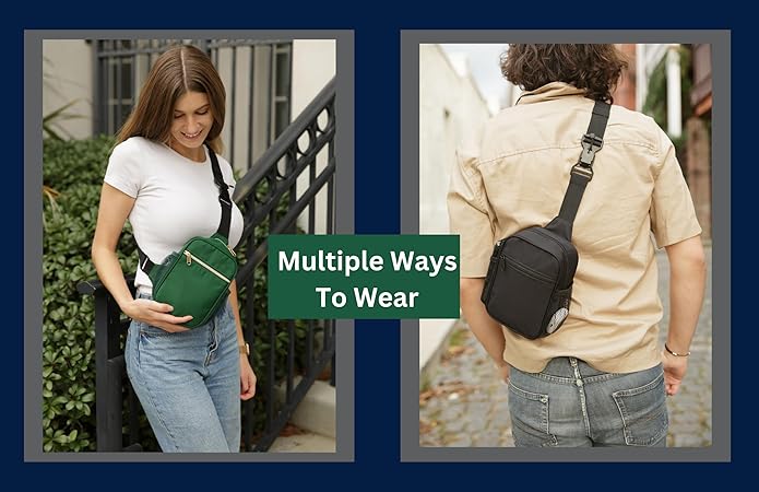 Anti Theft Crossbody Bags for Women & Men Sling Bag with RFID Blocking Travel Crossbody Bags for Women Crossbody Purse