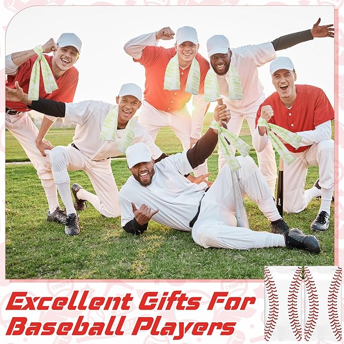 Frienda 24 Count Disposable Cooling Towel, 23.6''x 7.9'' Large Cooling Body Wipes, Baseball Basketball Softball Soccer Ice Towel for Hot Weather, Individually Wrapped for Sport Player (Baseball)