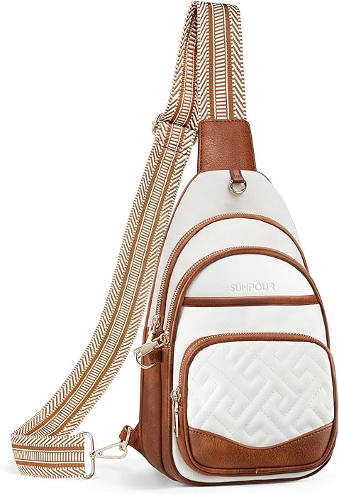 Anti Theft Crossbody Bags for Women, RFID Vegan Leather Sling Purse, Travel Chest Bag & Fanny Pack