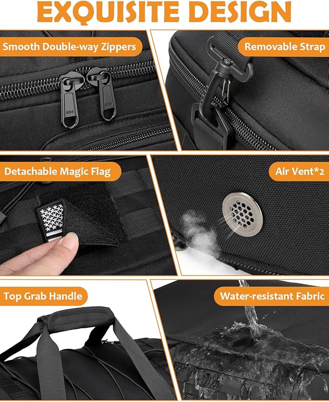 65L Gym Bags for Men, 3 in 1 Travel Duffle Bag with Shoe Compartment, Tactical Military Backpack for Overnight Weekender Gym Traveling Workout Deployment