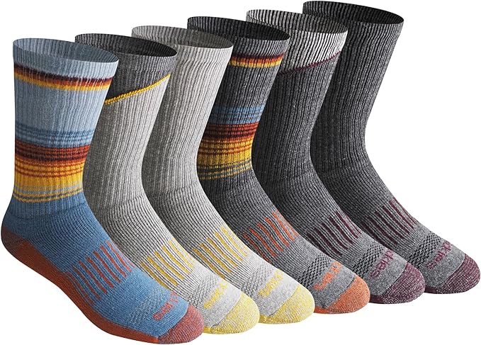 Dickies Men's Dri-Tech Original Moisture Control Crew Socks, Available in M-XXL (6, 12, 18 Pairs)