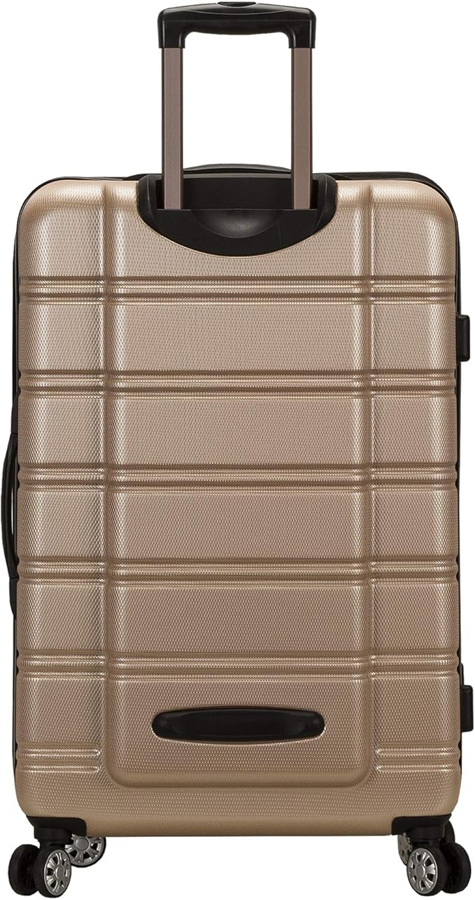 Rockland Melbourne Hardside Expandable Spinner Wheel Luggage, Champagne, 3-Piece Set (20/24/28)