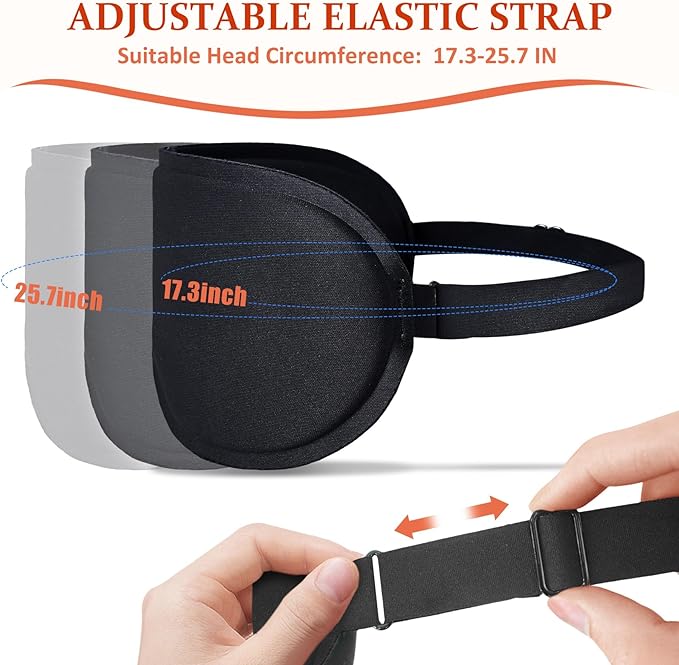 Funny 3D Zero Pressure Sleep Eye Mask for Men Women Side Sleeper, Adjustable Blackout Soft Breathable Eye Masks for Travel Nap Night Sleep, Humorous Gift Stocking Stuffers (Snooze)
