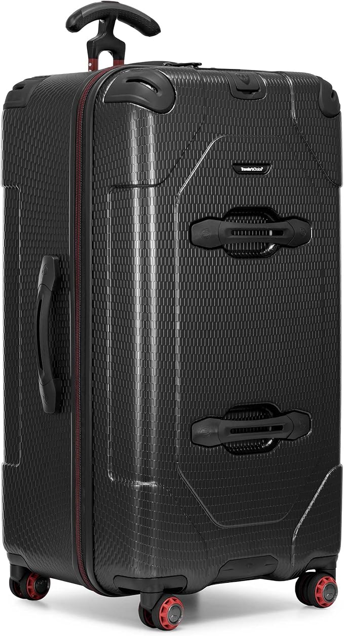 Traveler's Choice Maxporter II Polycarbonate Hardside Trunk with Spinner Wheels, Black, 31-Inch Trunk | Luggage, Spinner, Trunk