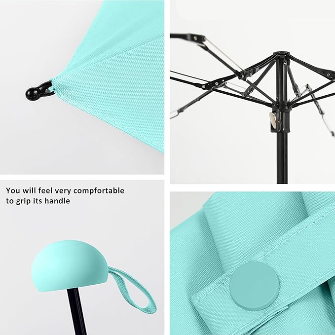 BAODINI Travel Essentials Mini Umbrella for Purse With Case Small Compact UV Sun Protection Lightweight Tiny Pocket Manual Open Close Umbrella for Women Kids and Men Fits Purse Backpack
