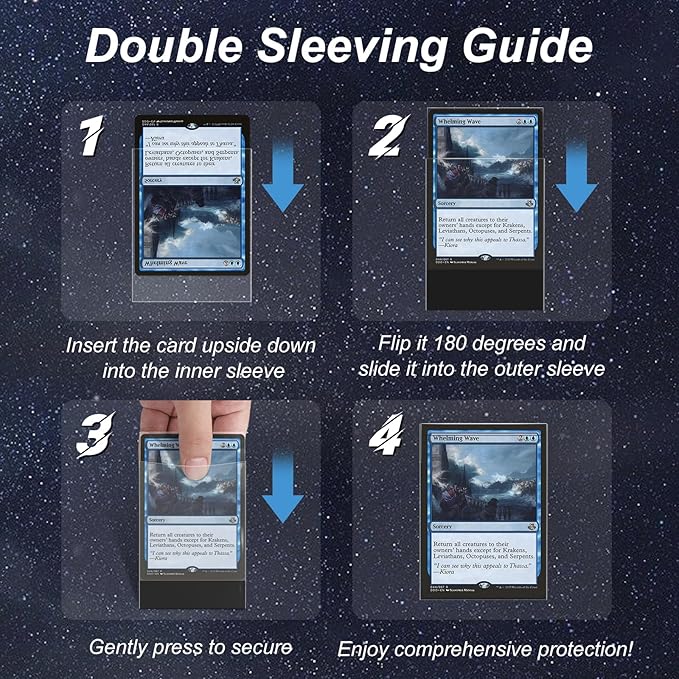 5000 Pack Card Sleeves, Perfect Fit Inner Sleeves Ideal for Double-Sleeving, Trading Card Sleeve Compatible with MTG, TCG, Gaming Cards