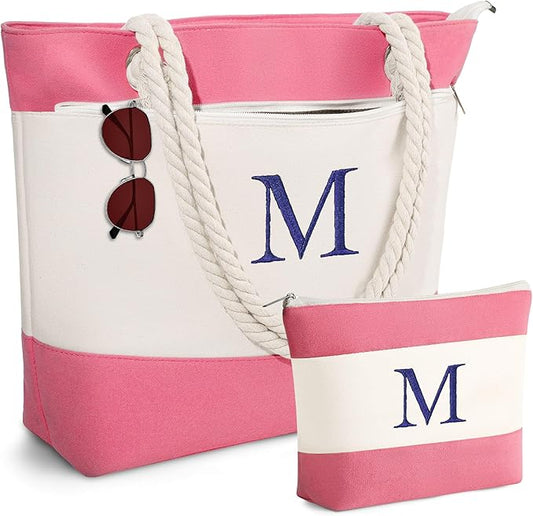 YOOLIFE Beach Bags for Women - Travel Canvas Beach Tote, Pool Waterproof Bag, Travel Essentials, Gifts for Women Birthday